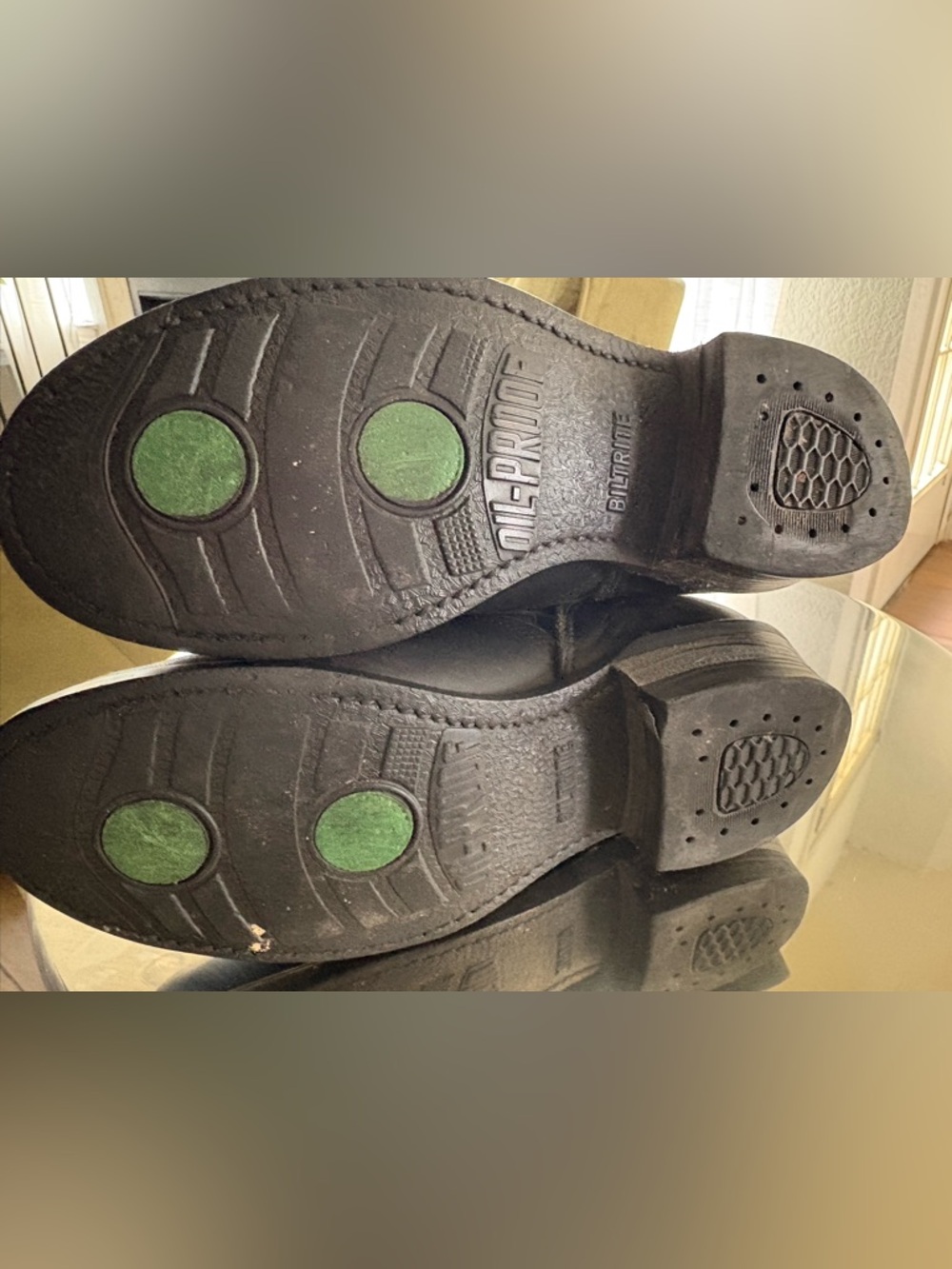 FRYE Black Oiled Leather Moto Biker Work Boots Womens Sz 8.5 - Picture 9 of 10